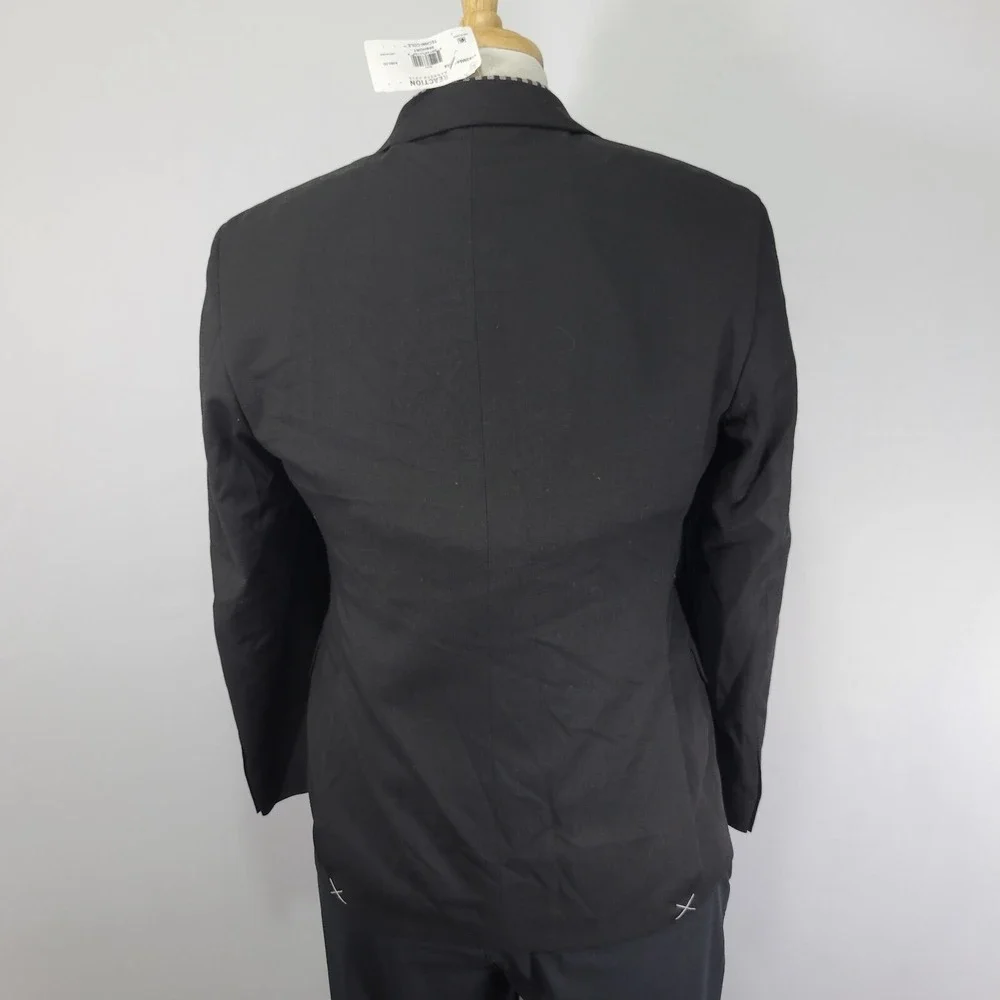 Kenneth Cole Reaction Men's‎ Sport Coat Blazer Two Button Black Techni-Cole 38S